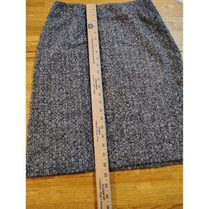 Eddie Bauer vtg fully lined pencil skirt salt and pepper wool blend women's size